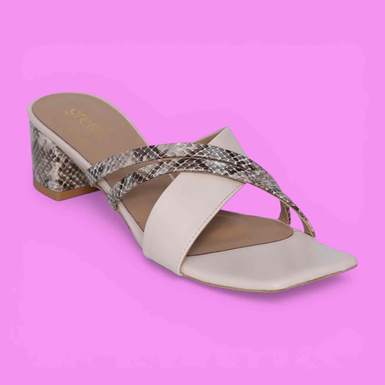 Women Pearl Viper Block Heels