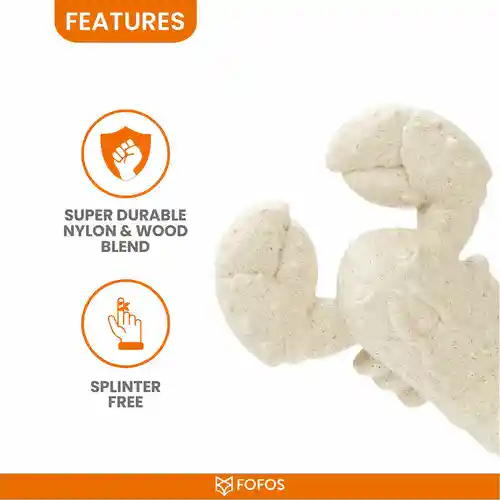 Barkbutler Fofos Durable Lobster Chew Toy for Dogs