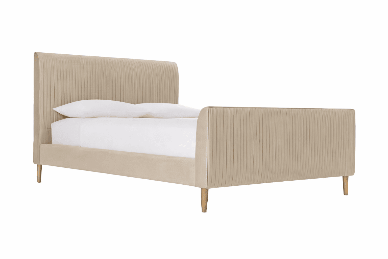 Roar and Rabbit Pleated Upholstered Bed