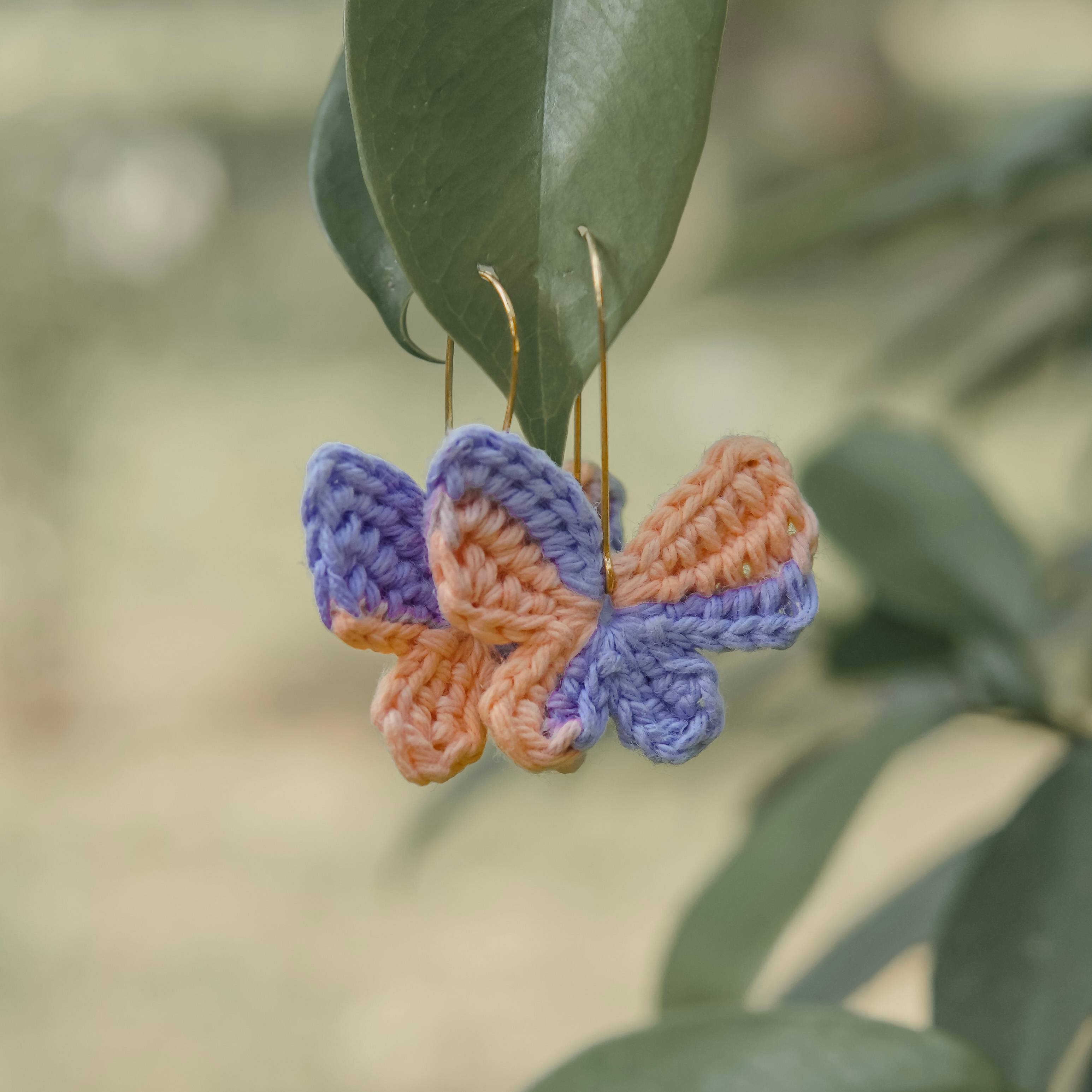  A Handcrafted Gaatha - Peach Multi-Titli Earrings. Flirty & Fun for your ears!