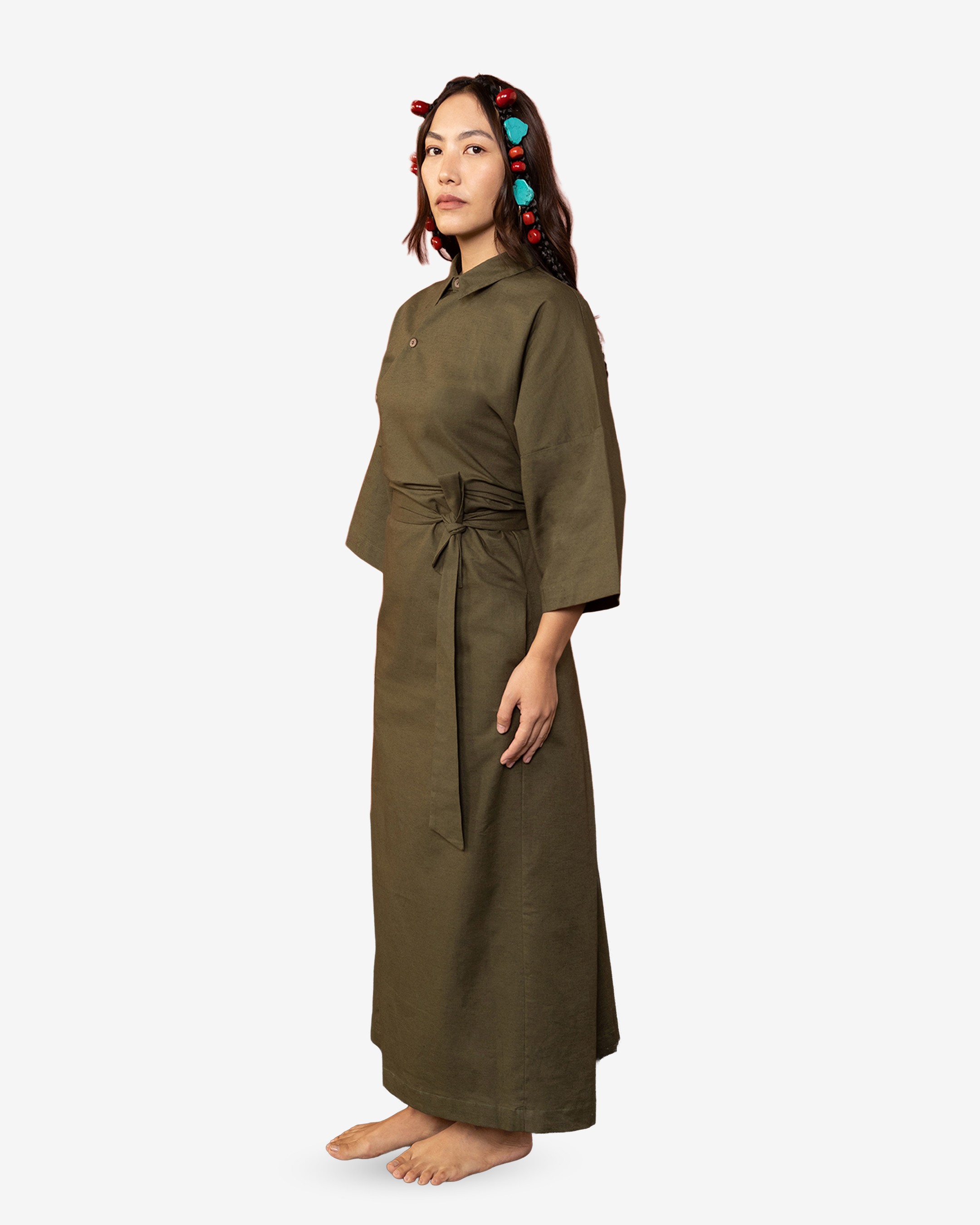 Kham Chuba OS Tie Dress