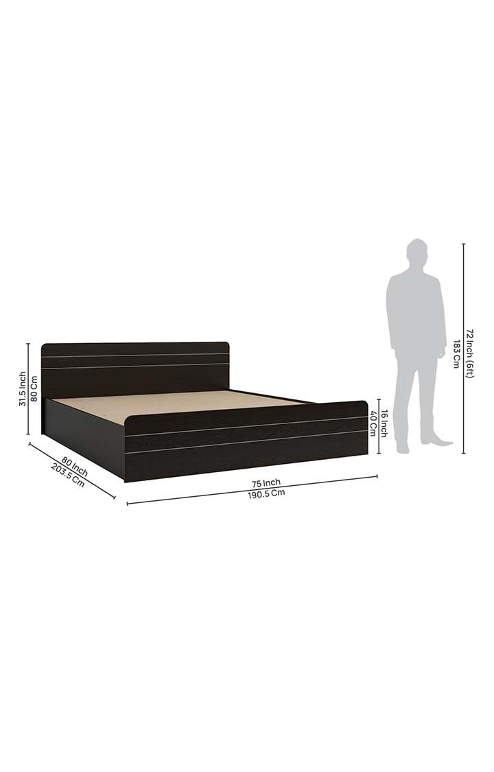 Valancia King Size Box Bed - Wenge