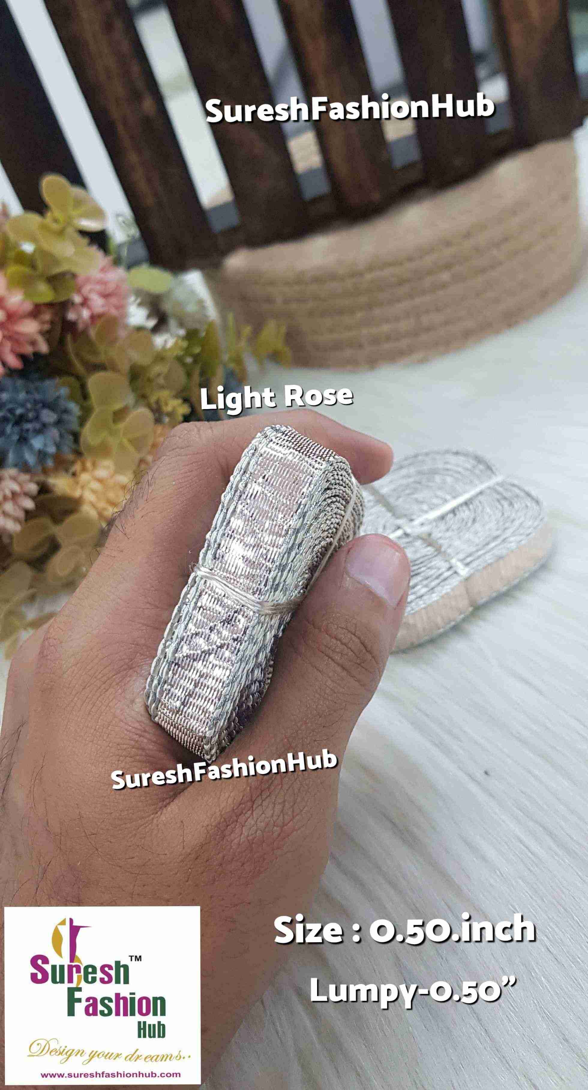 Light Rose Lampi Gota Border 0.50'' inch