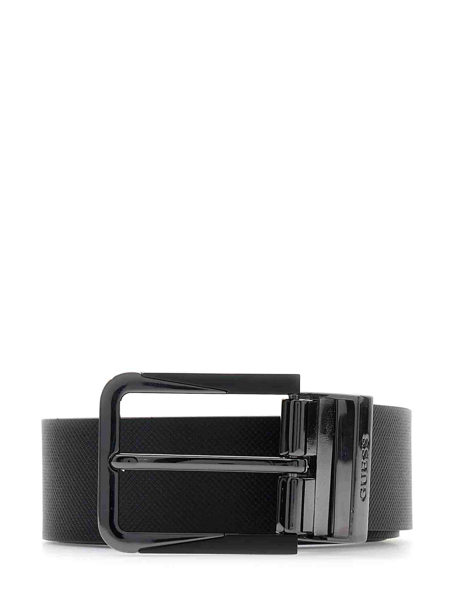 Guess Black Leather Solid Men Belt