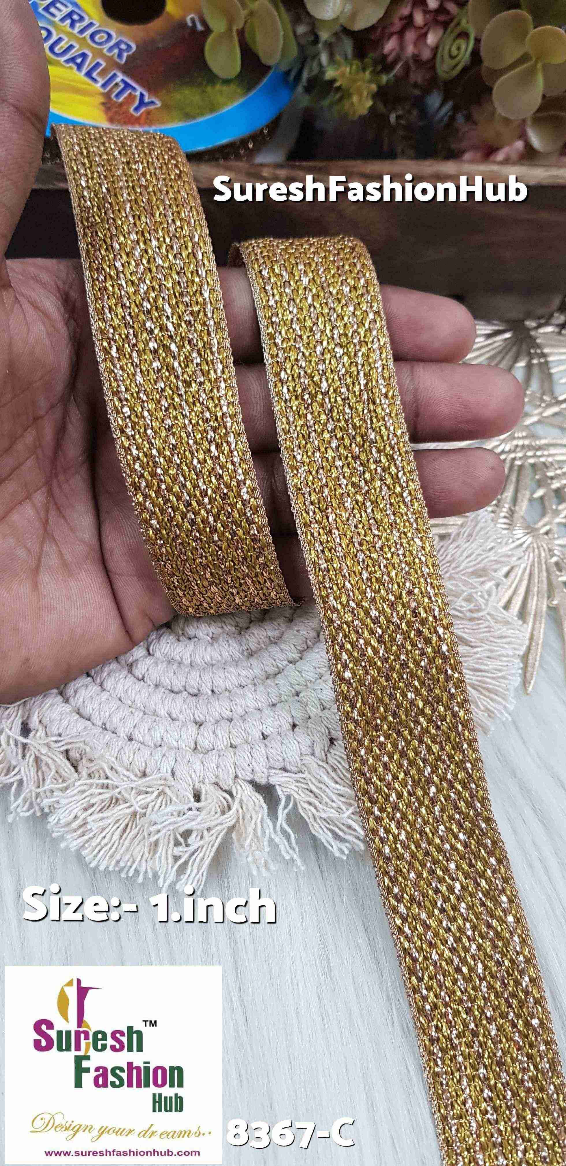 Timeless Elegance Plain Jari Lace-(Two-Tone)