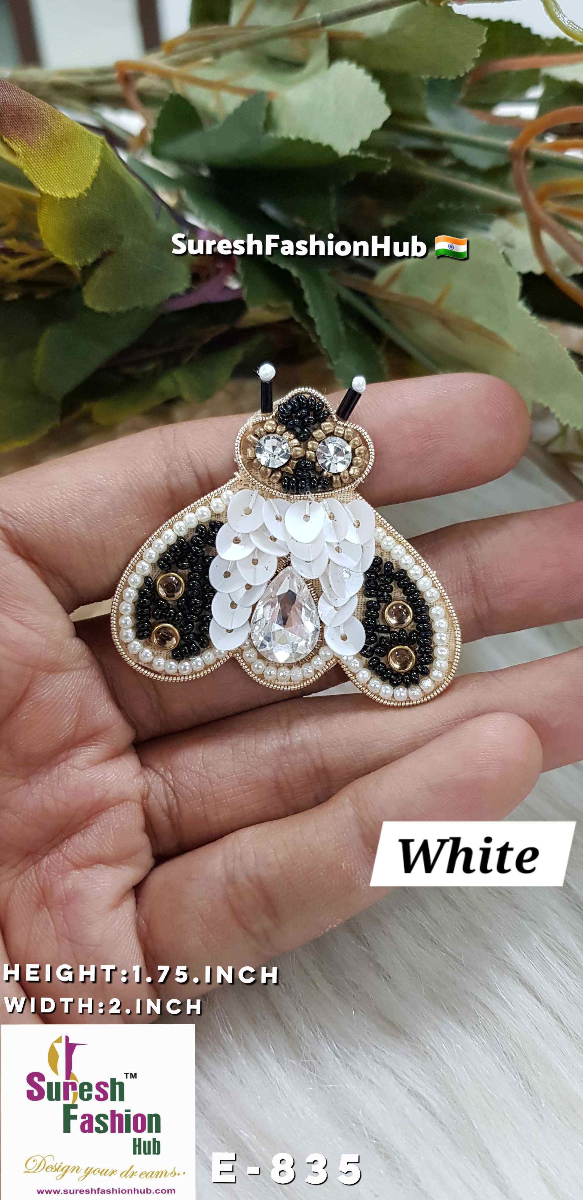 Enchanted Elegance Beetle Patch - White
