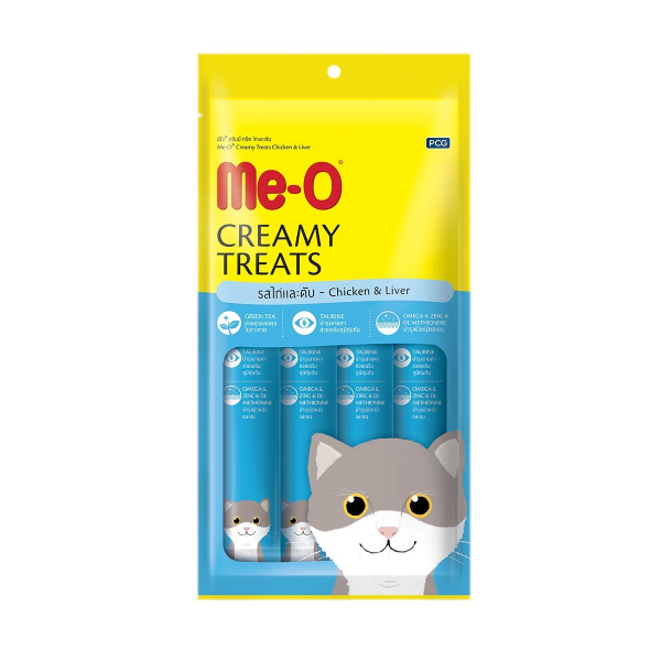 Me O Creamy Crab and Creamy Chicken and Liver Cat Treat Combo (2 x 60g)