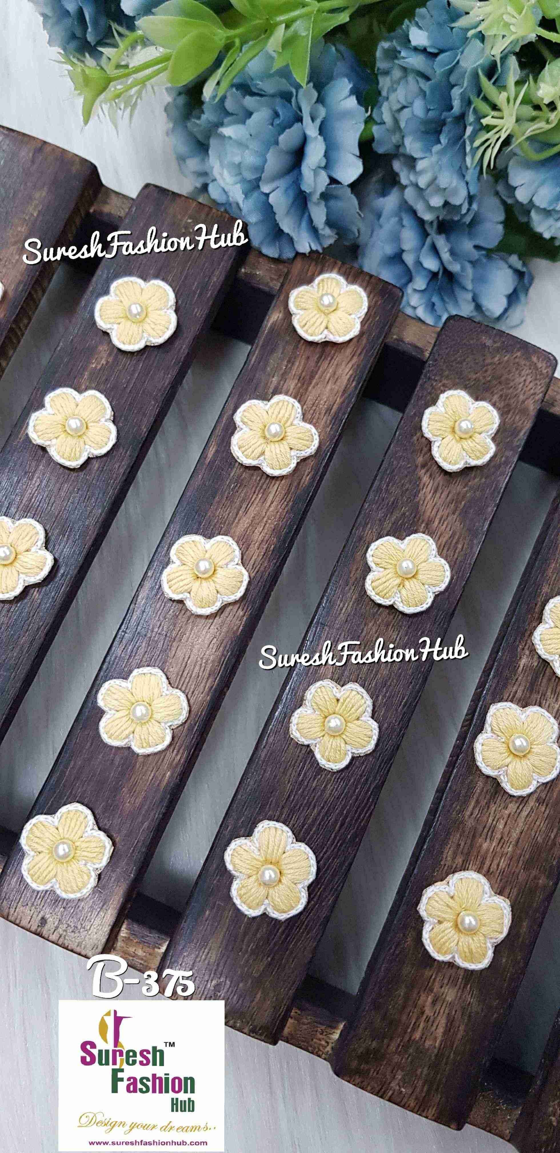 Yellow Flower Threads and Pearl Buds