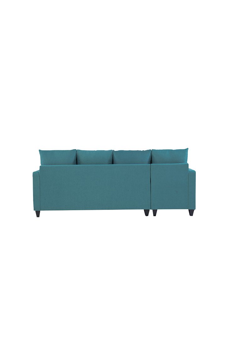 neudot Saya RHS Sectional Sofa for Living Room |6 Person Sofa| Premium Fabric with Cushioned Armrest | 12 Months Warranty| Solid Wood Frame| 6 Seater in Saya Teal Color DIY(Do-It-Yourself)