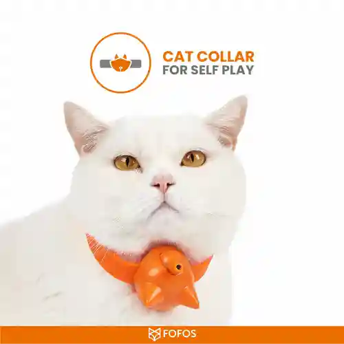 Barkbutler Fofos Rechargeable Laser Collar Smart Toy for Cats 34 CM / 13 IN