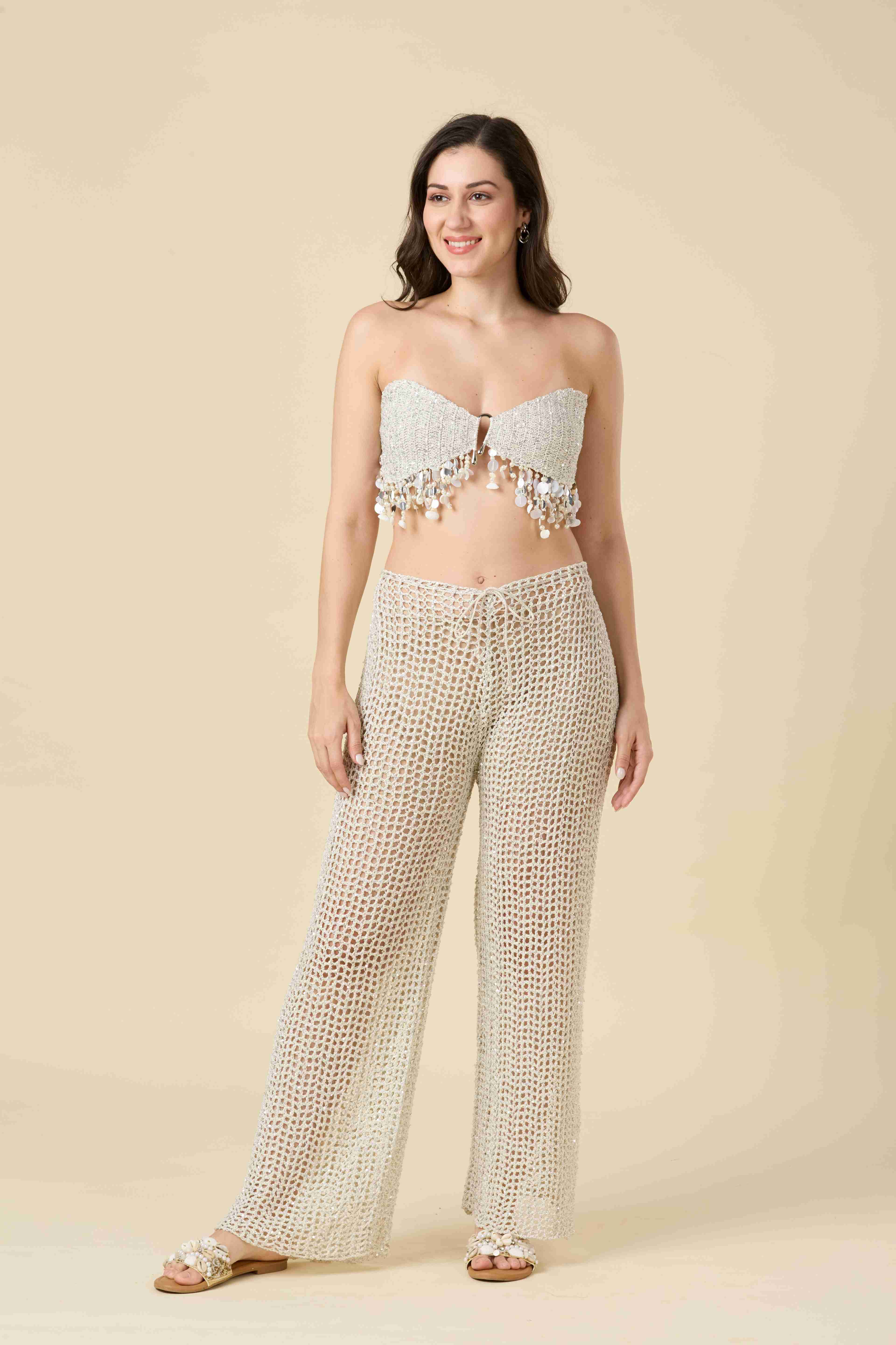 Moonlit Shell Sparkle Knit Set