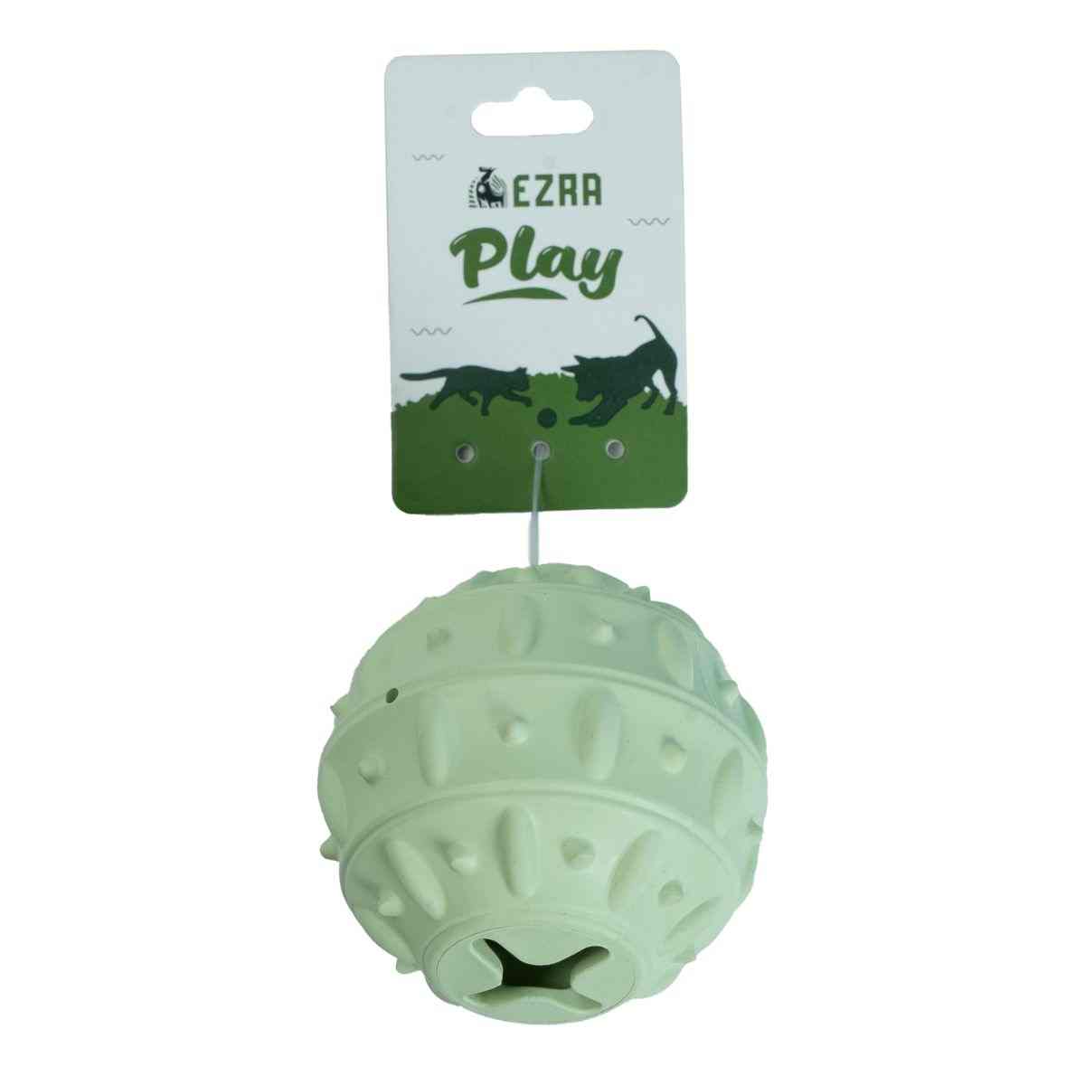 Ezra Play Bamboo Ball - Green Rubber Toy
