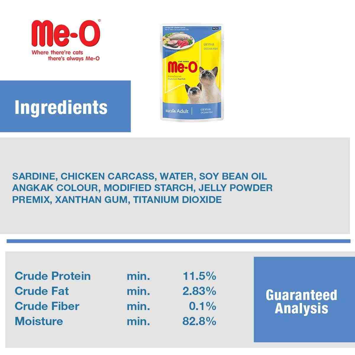 Me O Ocean Fish Adult Wet Cat Food – 80Gm