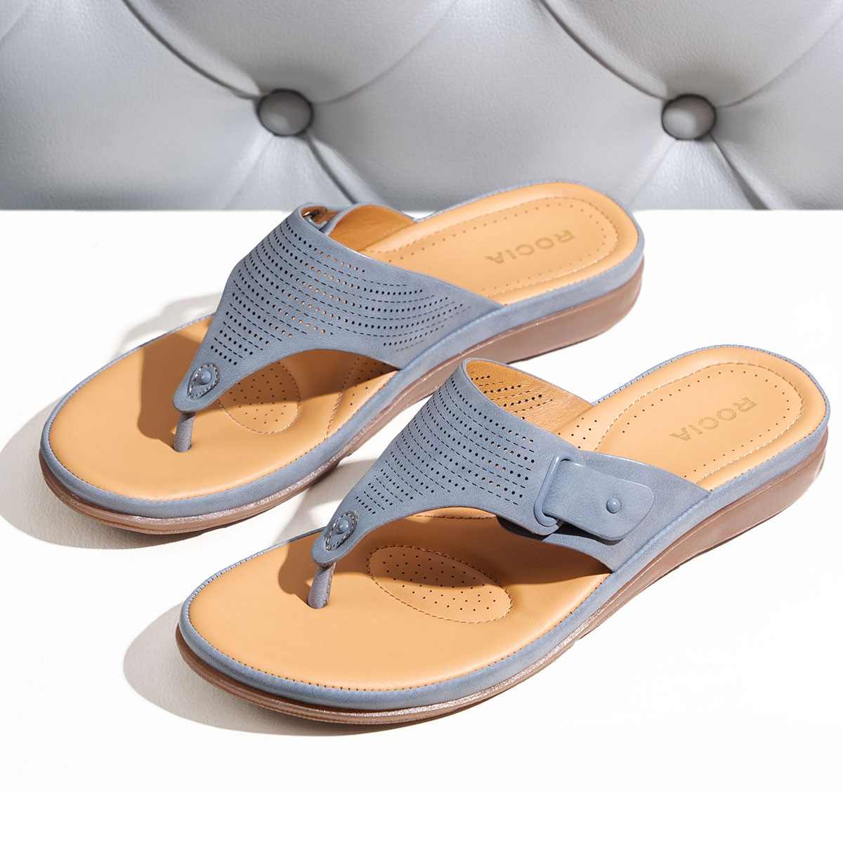 Rocia By Regal Blue Women Casual Laser Cut Flats