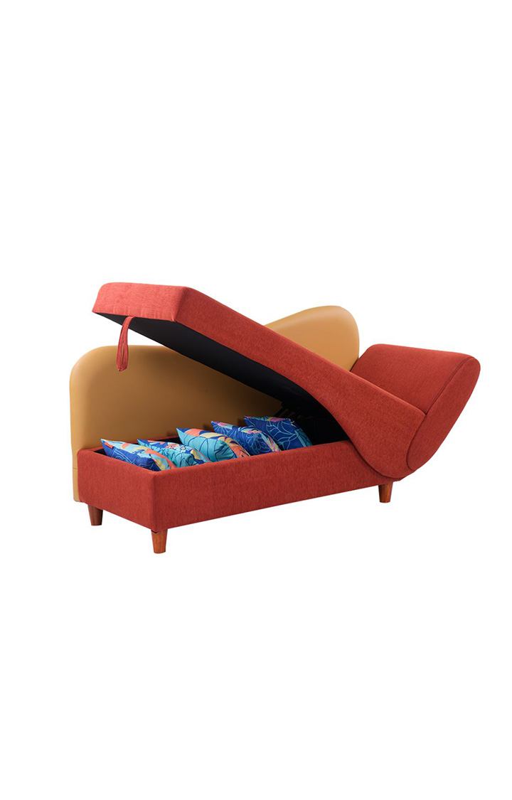 Viva Storage RHS Chaise Lounger Rusty Cider Orange Colour