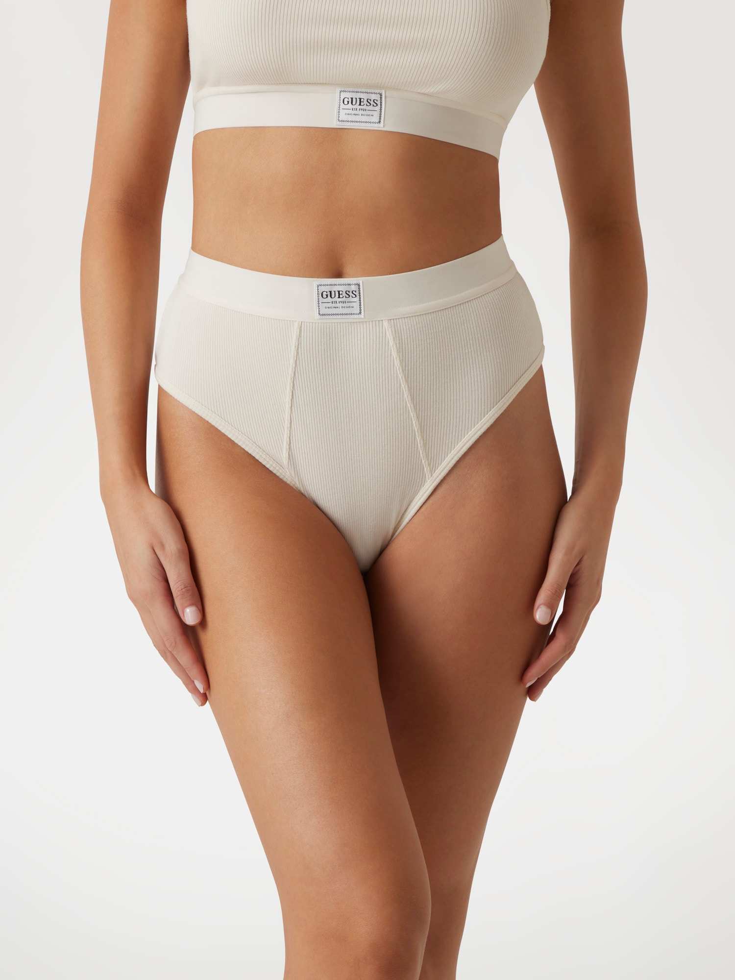 Guess off White Modal Solid Women Panty