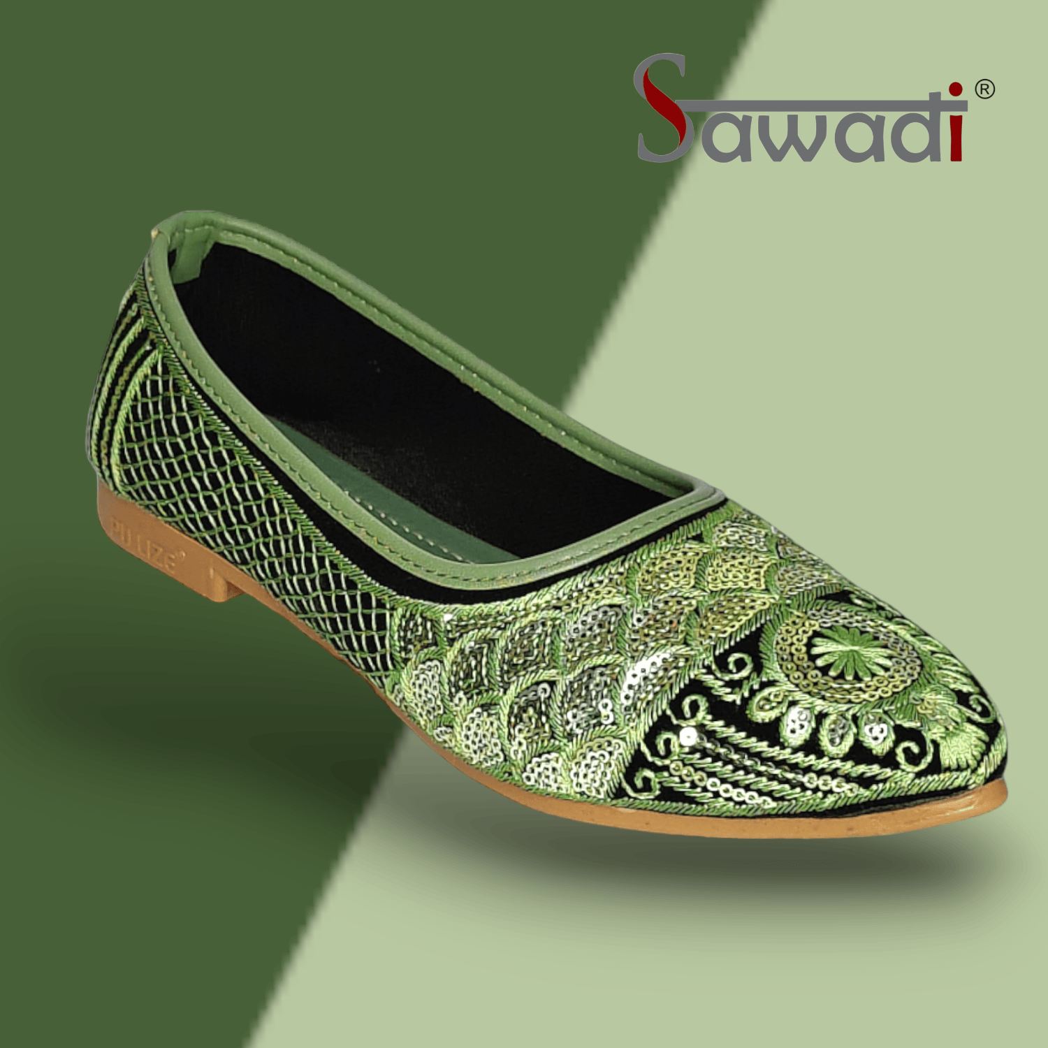 SAWADI | Embroidery bellies |Comfortable Ethnic Sandal Fashionable Bellies For Women's and Girl's undefined