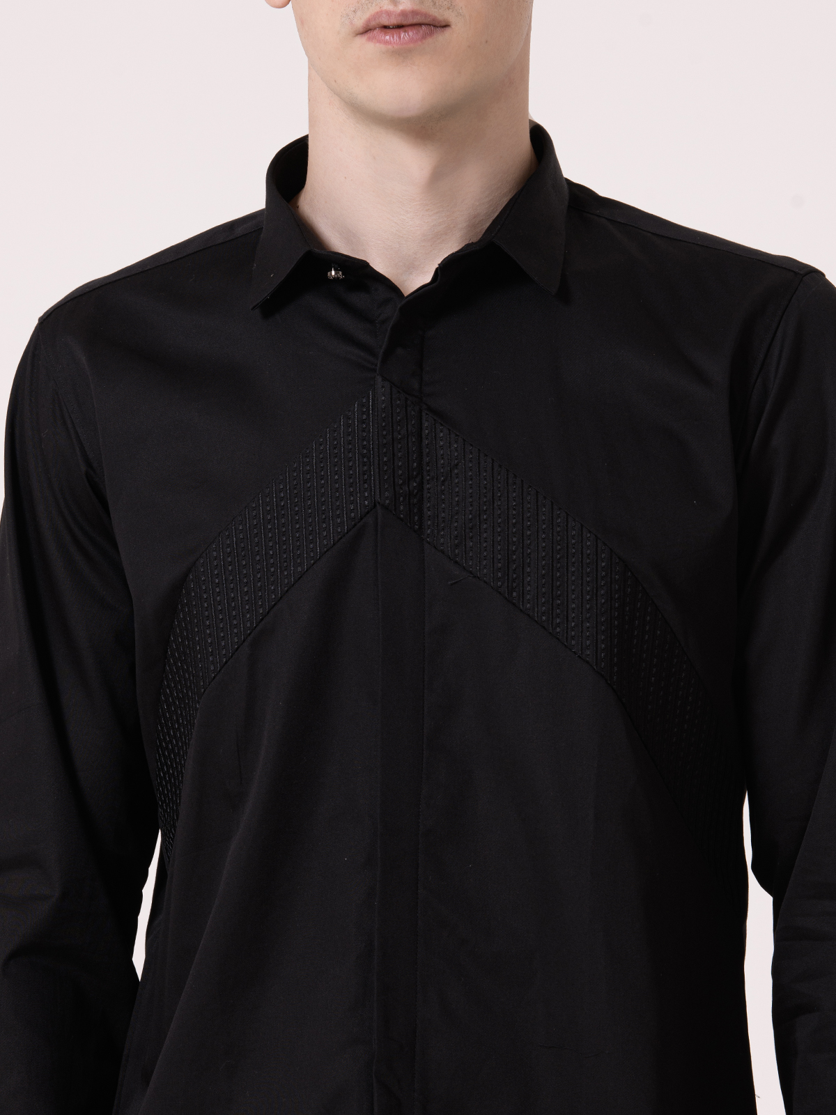 Albion Mens Black Formal Shirt