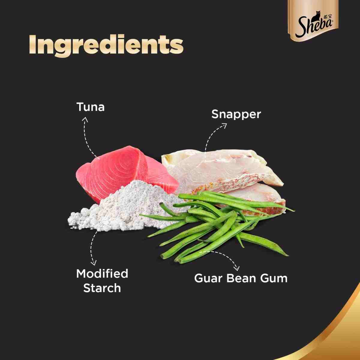 Sheba Deluxe Tuna White Meat & Snapper In Gravy Premium Canned Wet Cat Food - 85 gm