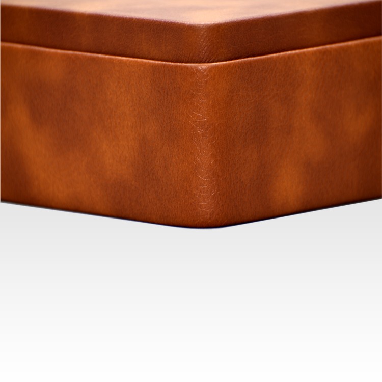 Tissue Box Holder for Home and Office in Premium Faux Leather | Size: 9.5 x 4.5 x 2.5(H) Inches | Classic | Tan