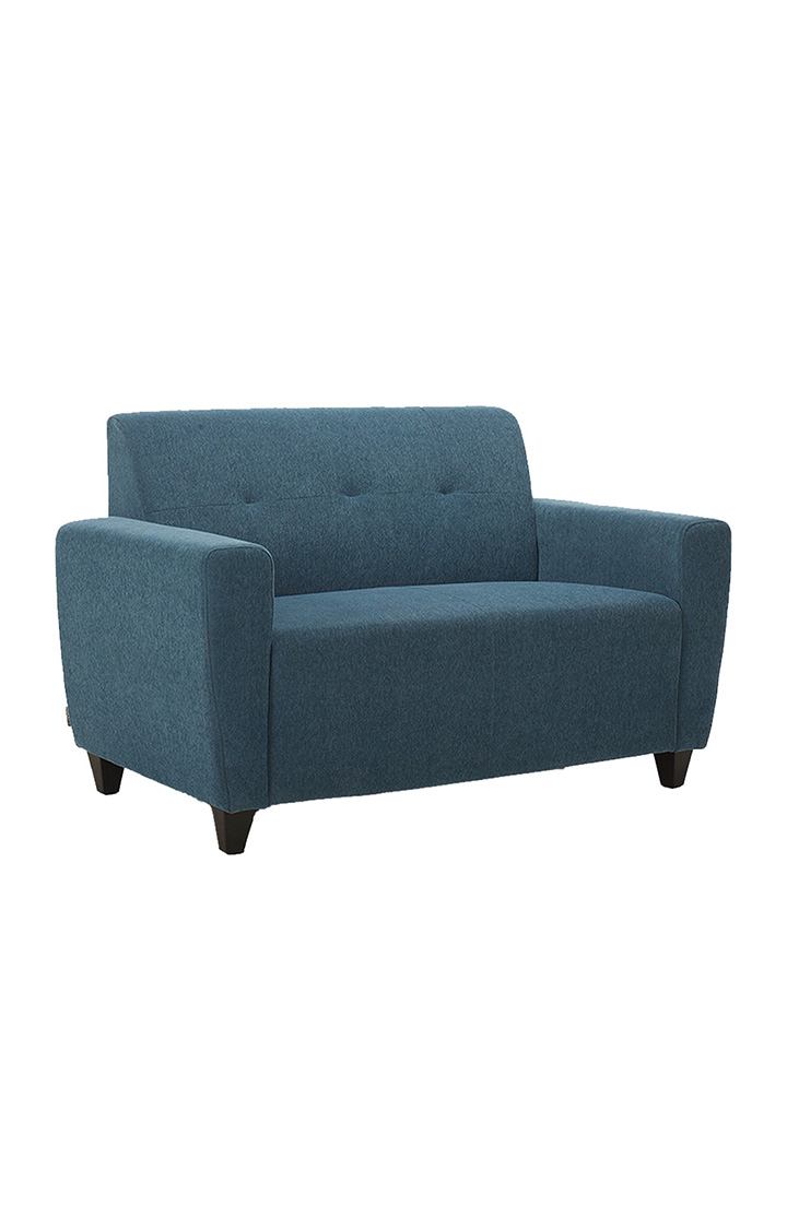 neudot Elegance Sofa for Living Room |2 Person Sofa|Premium Fabric with Cushioned Armrest | Solid Wood Frame|2 Seater in Dusky Blue Color
