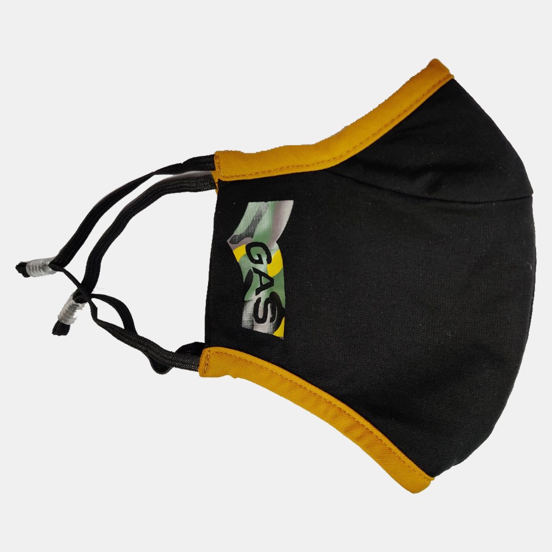 GAS | GAS  black mask with logo print