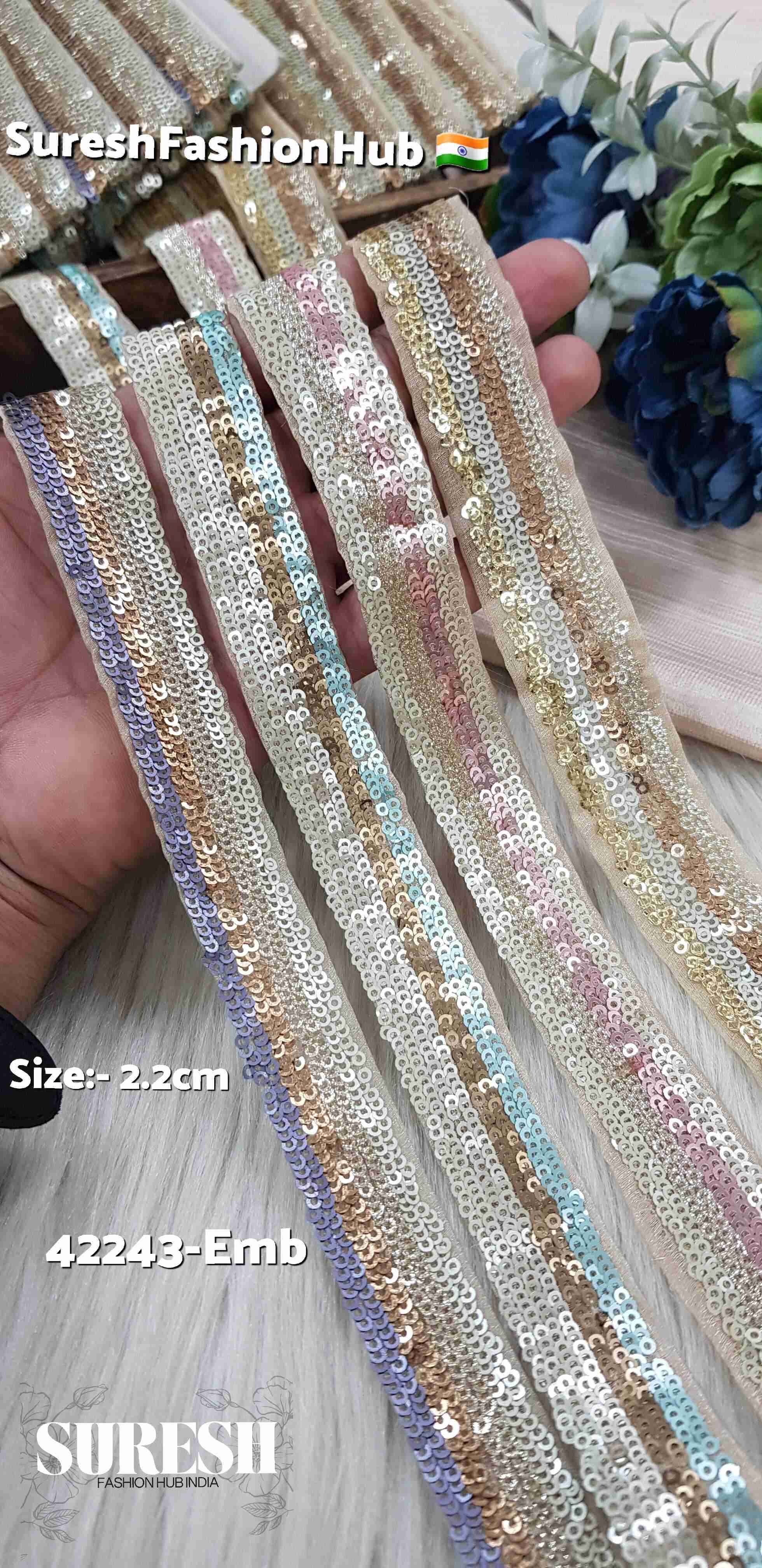 Shades of Gold Organza Sequin Lace