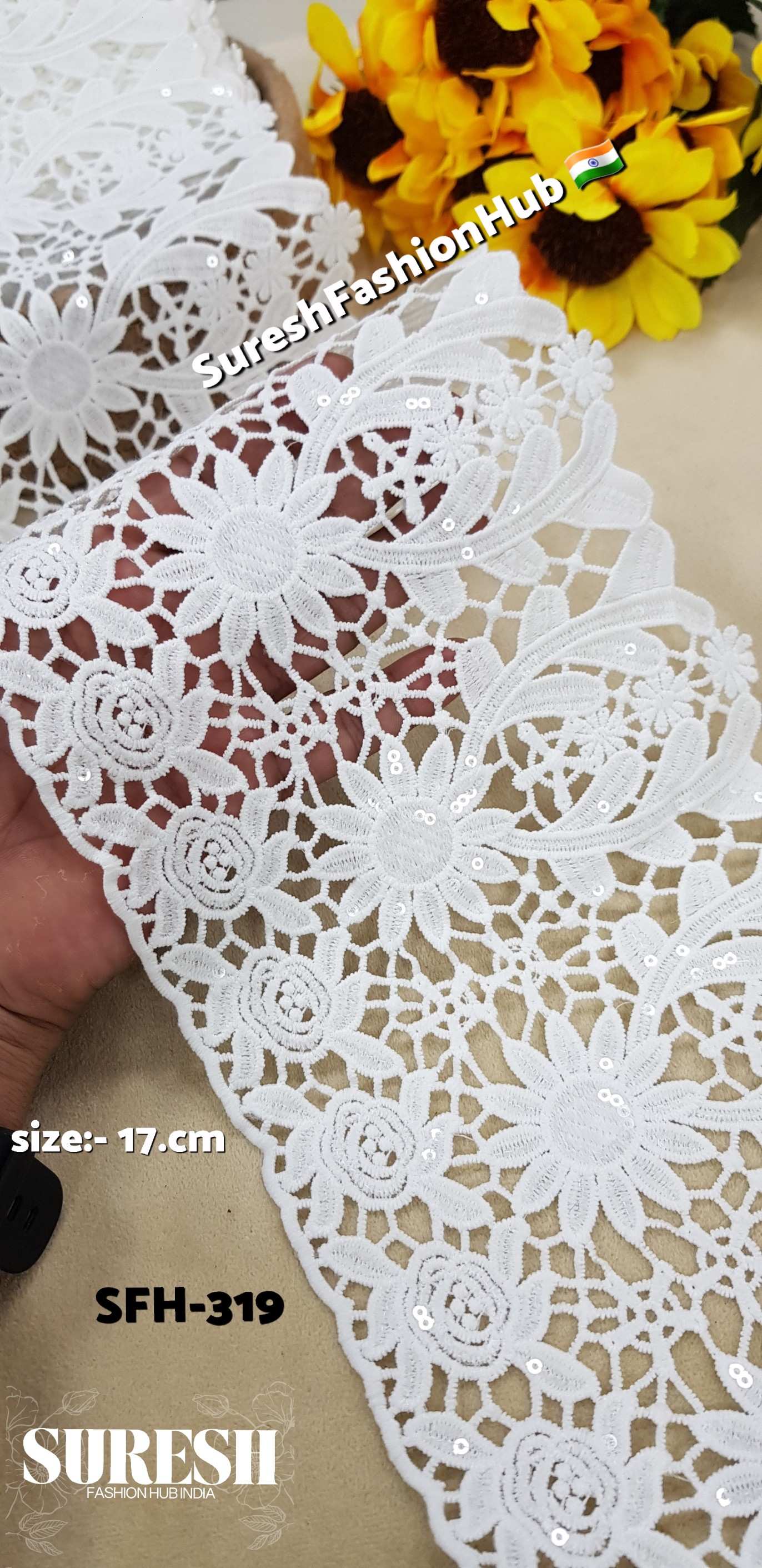 Imported GPO Cutwork LaceImported GPO Cutwork Lace