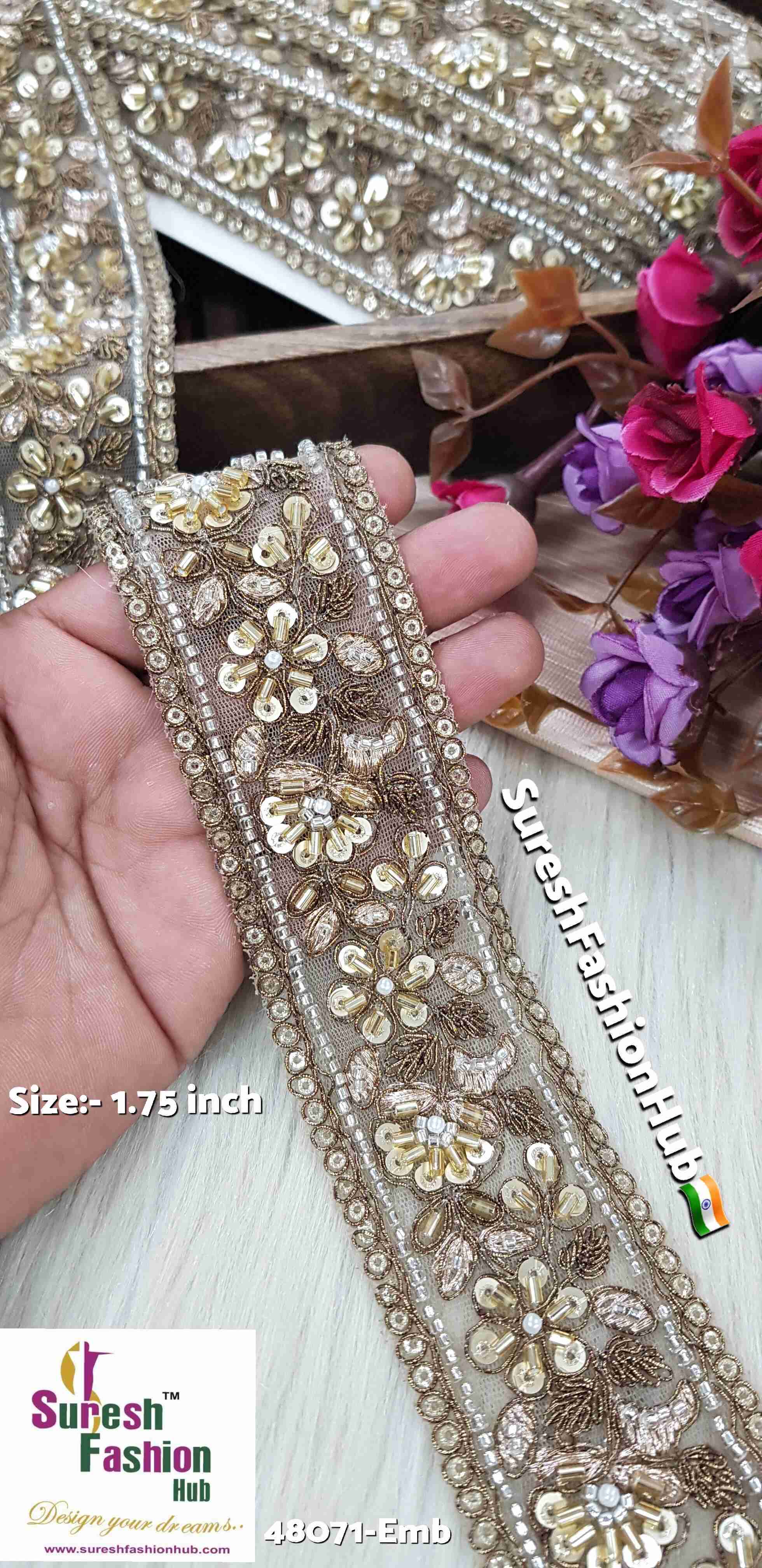 Zari Dori Embroidery Border Lace