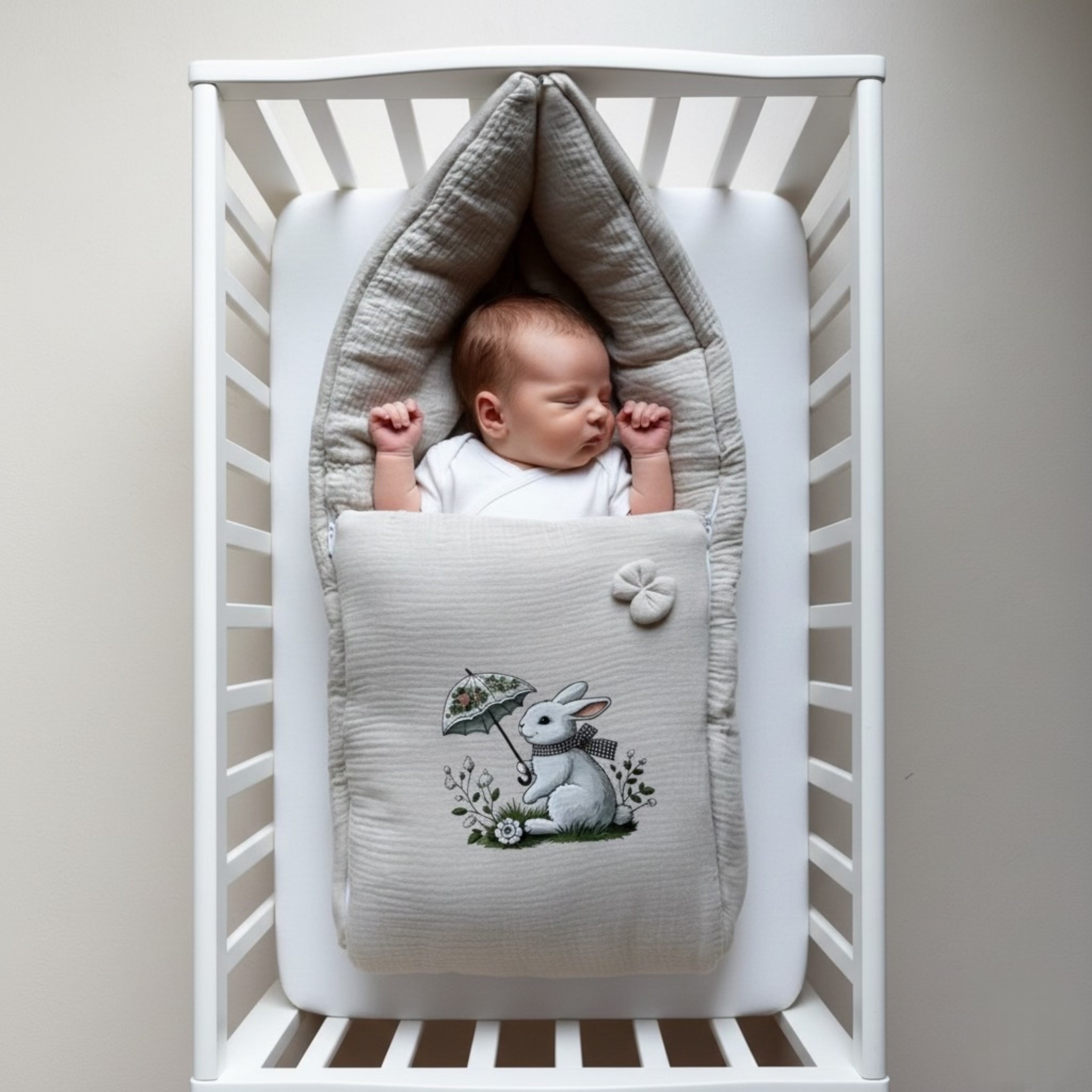 Bunny Garden Muslin Sleeping Bag