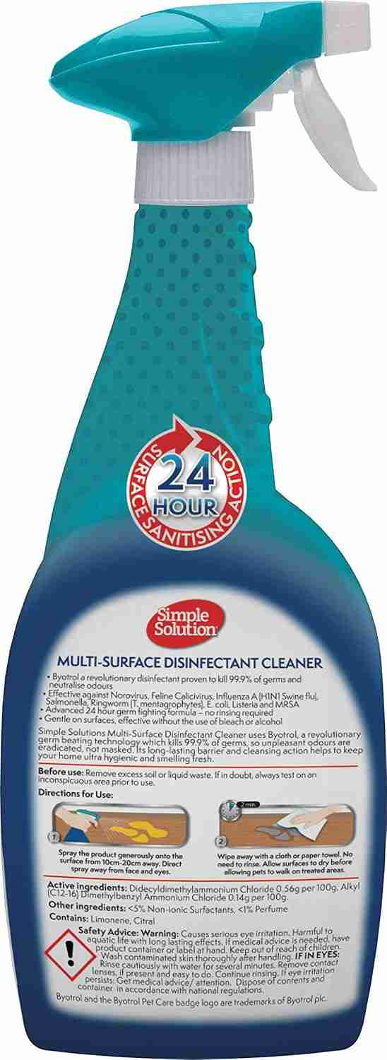 Simple Solution Multi-Surface Disinfectant Cleaner, 750 ml