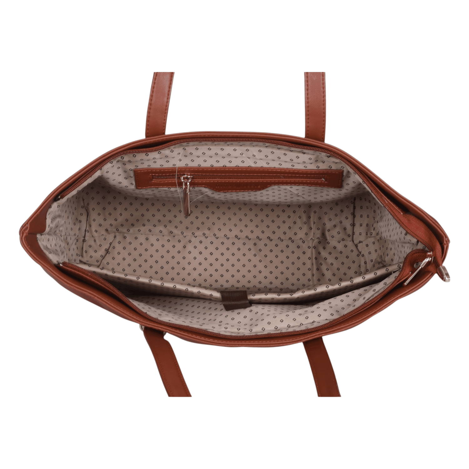 Ninaa Rossie Tan Coloured Quilted Tote Bag