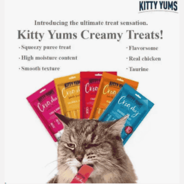 Kitty Yums Creamy Treat Crab & Chicken (5Pcs) Cat Treat