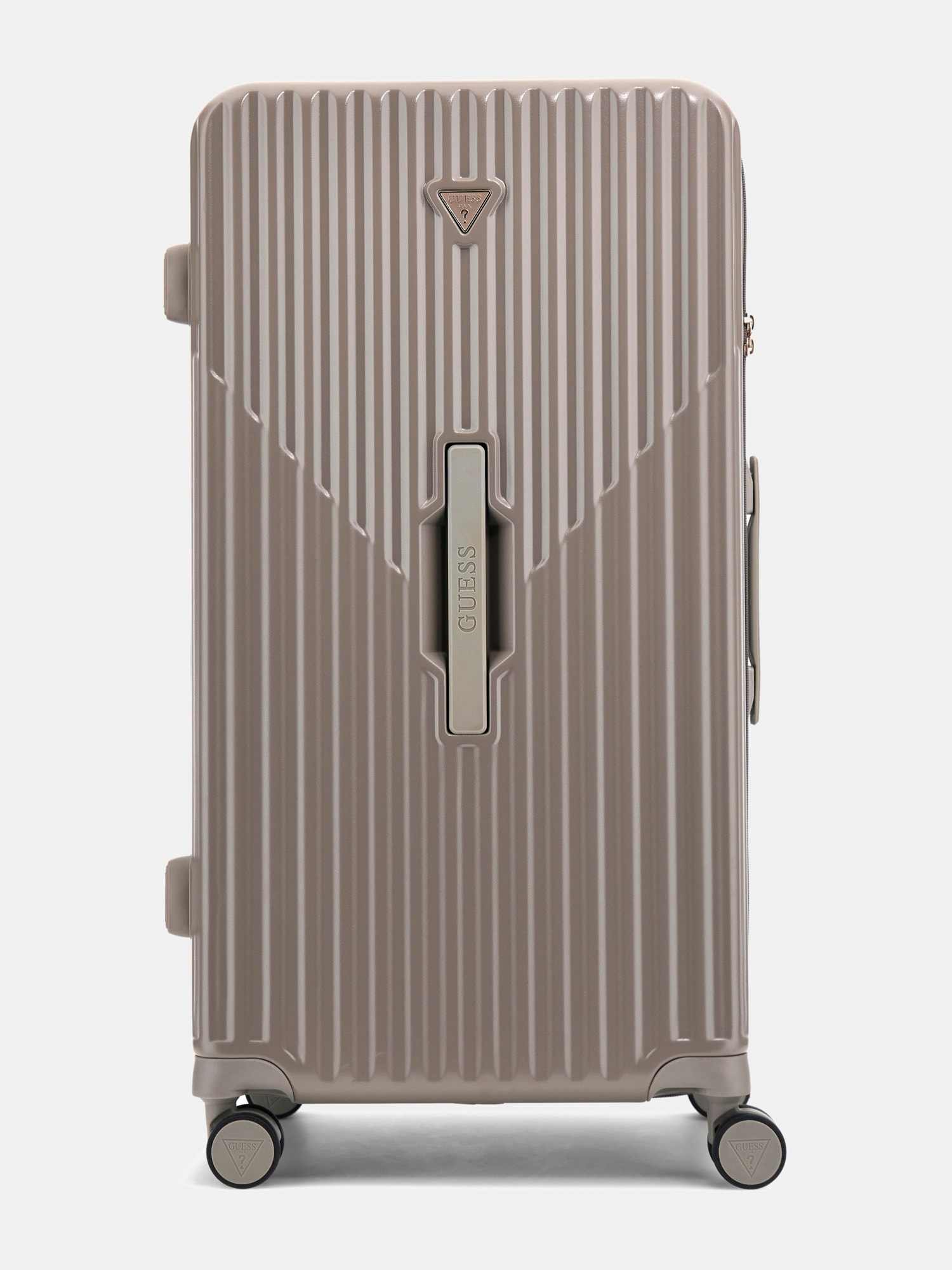 Guess Brown Polycarbonate Textured Woman Trolley Bag