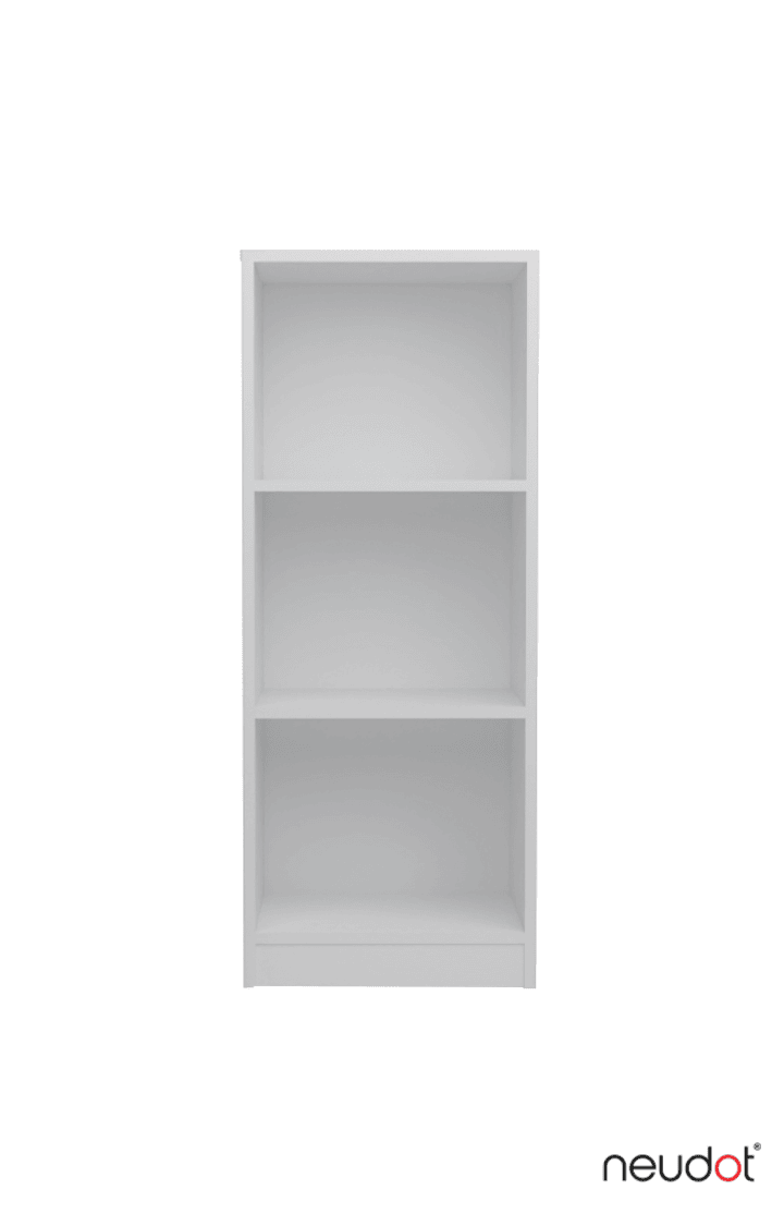 Whitman Open Bookshelf (3 Compartments)- White Finish