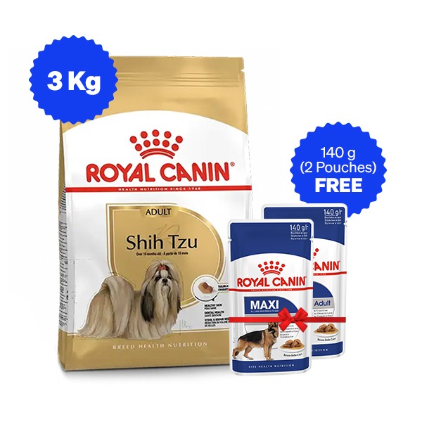 Royal Canin | Royal Canin Shih Tzu Adult Dry Dog Food with Free Mini Adult Gravy Pack
