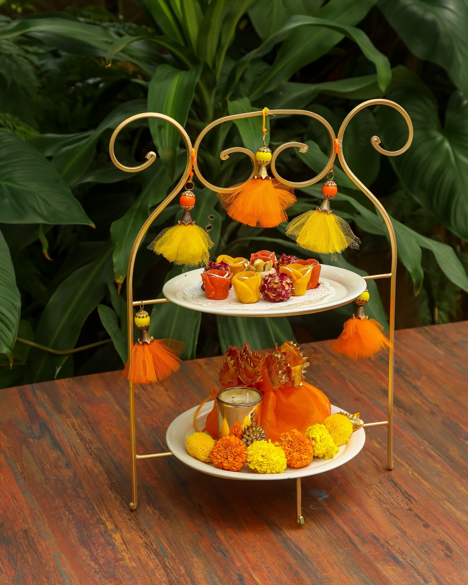 Floral art | 2Tier Cake Stand  undefined