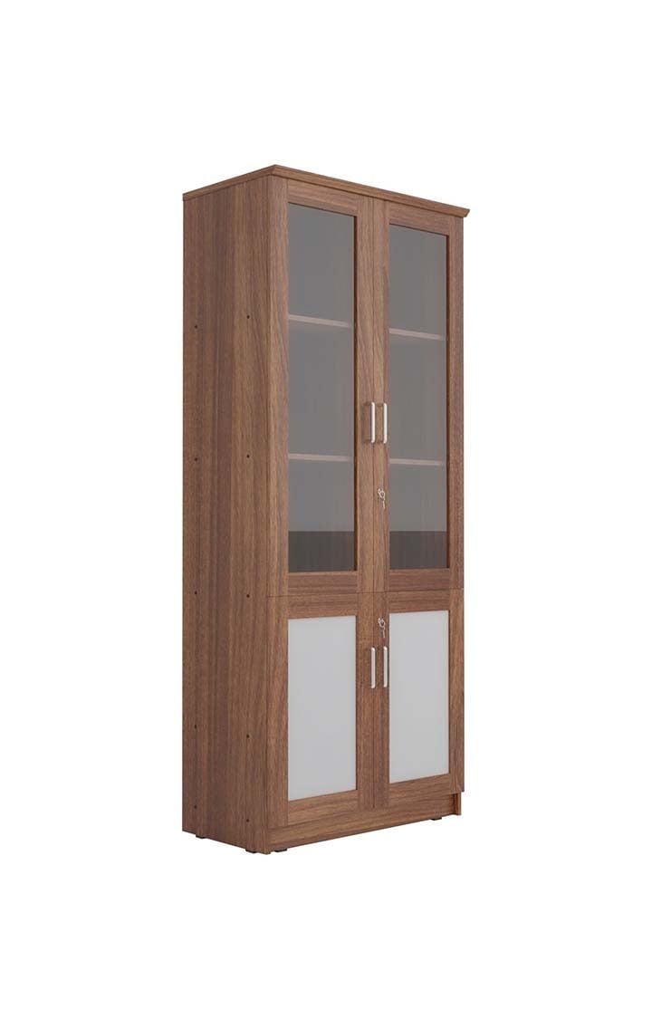 neudot Leader Engineered Wood 10 Shelves Bookshelf Cabinet |Book Rack Organizer for Decor Display Unit | Floor Standing Bookcase for Home, Office & Library - Leon Teak Finish