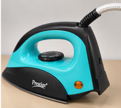 Prestige Magic 1000W Dry Iron with Greblon Coated Sole Plate (Turquoise)