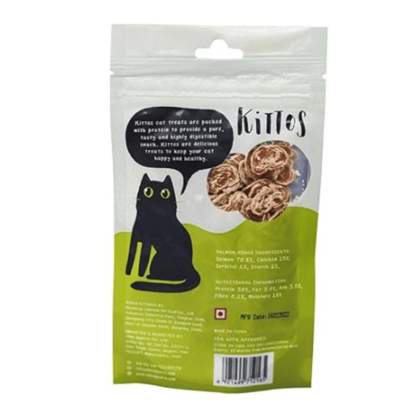 Kittos Salmon Rings Cat Treat - 35g