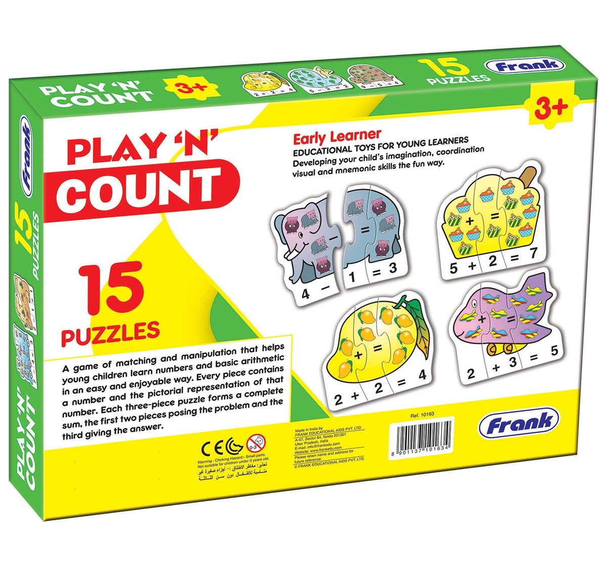 Frank Play N Count Puzzle Puzzles for Kids age 3Y+
