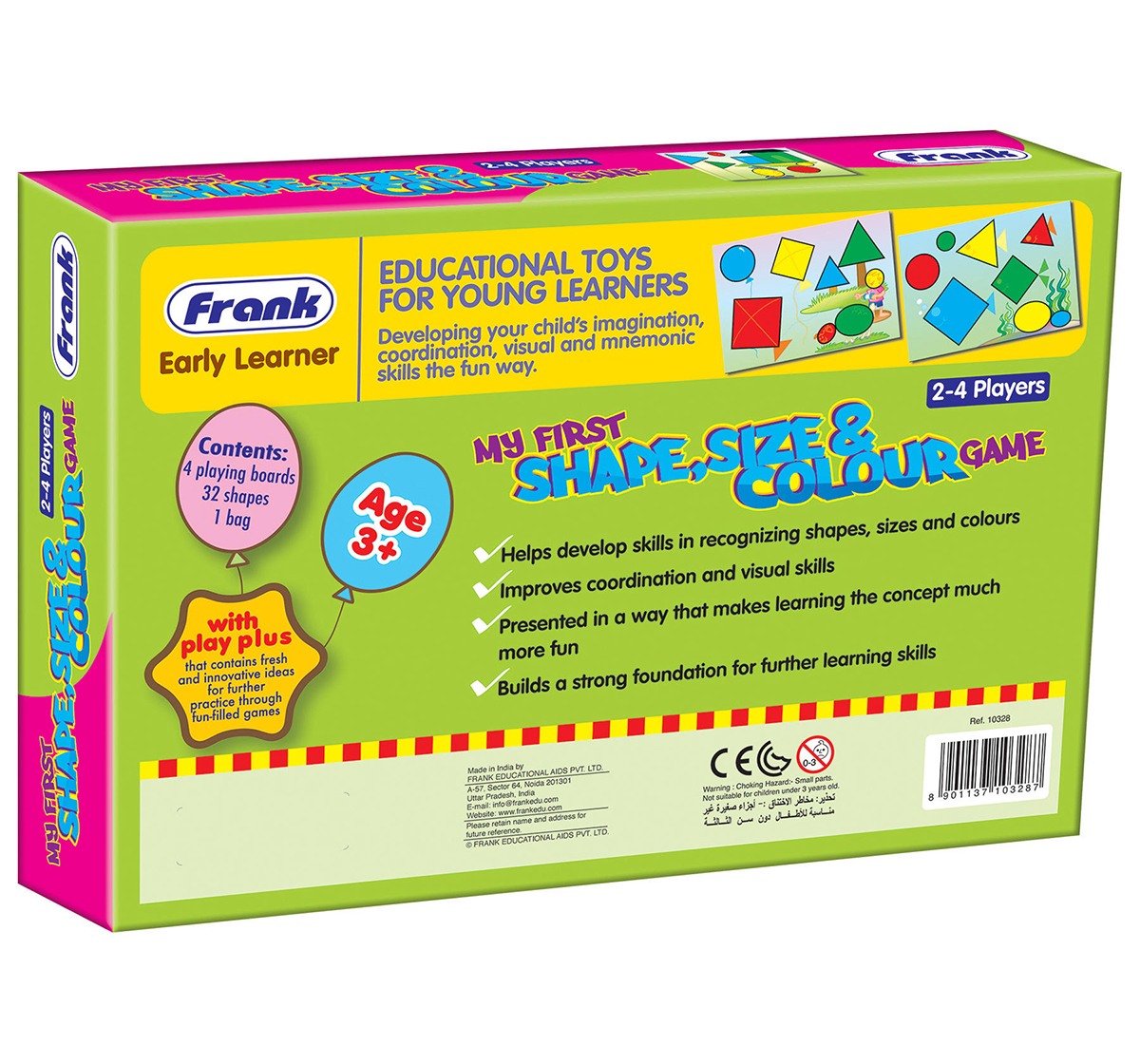 Frank My First Shape, Size And Colour Game Puzzles for Kids age 3Y+