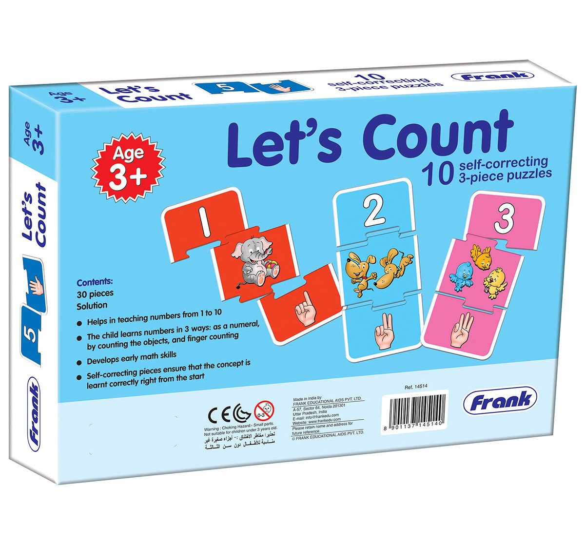 Frank Lets Count Puzzles for Kids age 3Y+