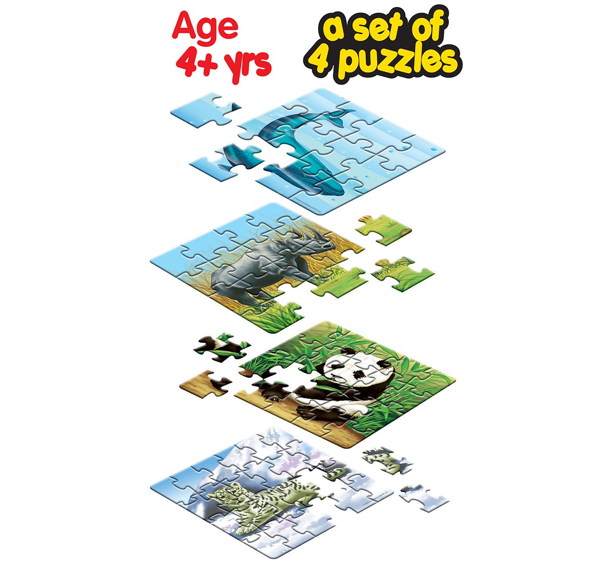 Frank Endangered Animals Puzzles for Kids age 4Y+
