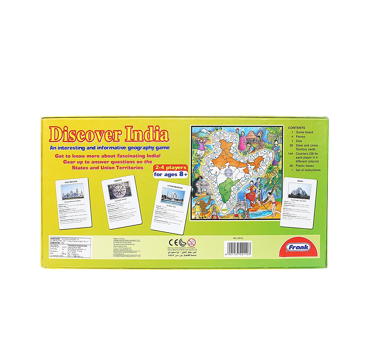 Frank  Discover India Board Game,Puzzles for Kids age 8Y+