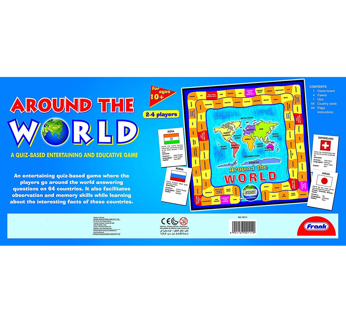 Frank | Frank Around The World  Board Game, Puzzles for Kids age 8Y+  1