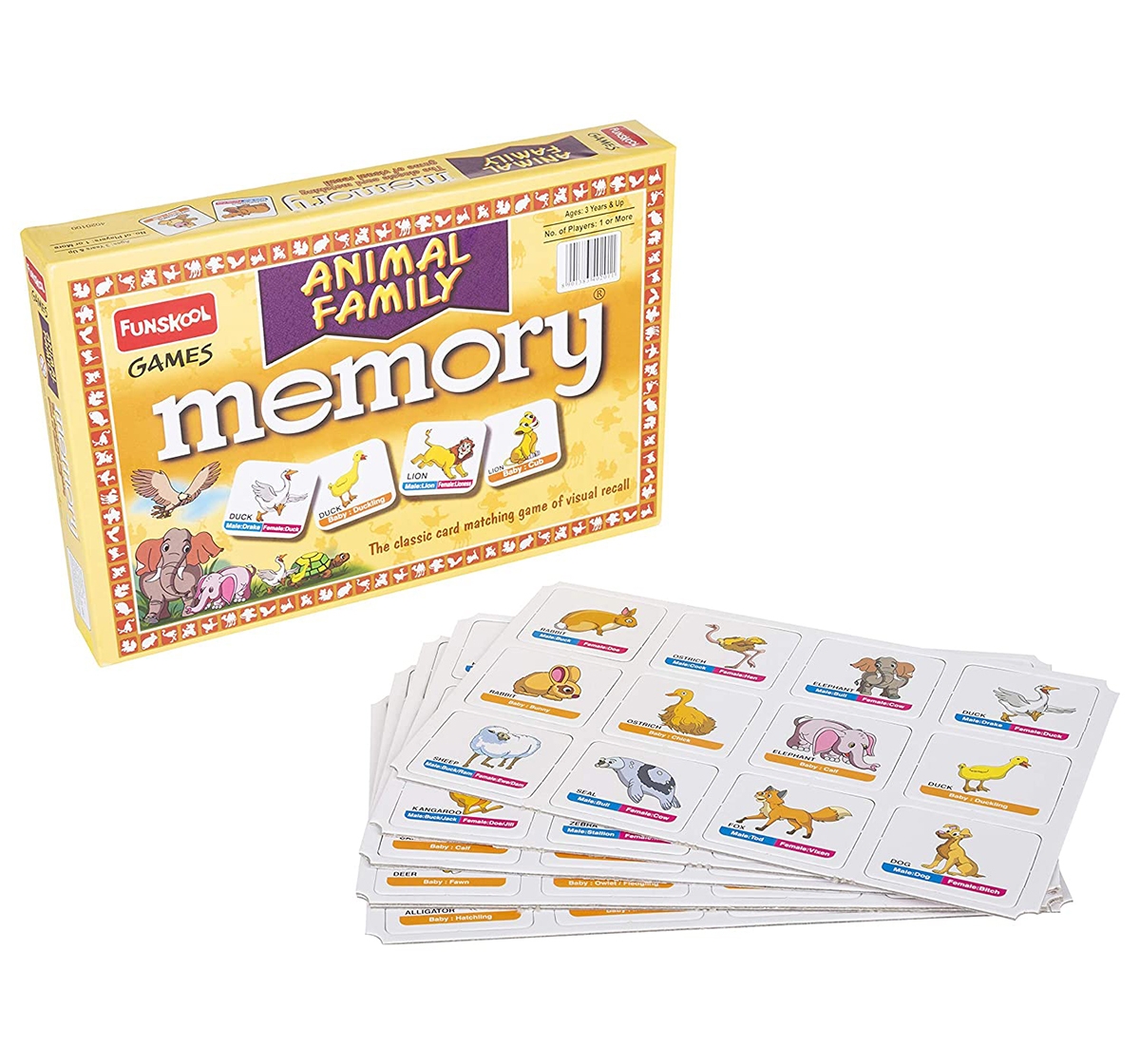 Funskool | Funskool Memory Animal Family for Board Game Kids age 12M+ 8