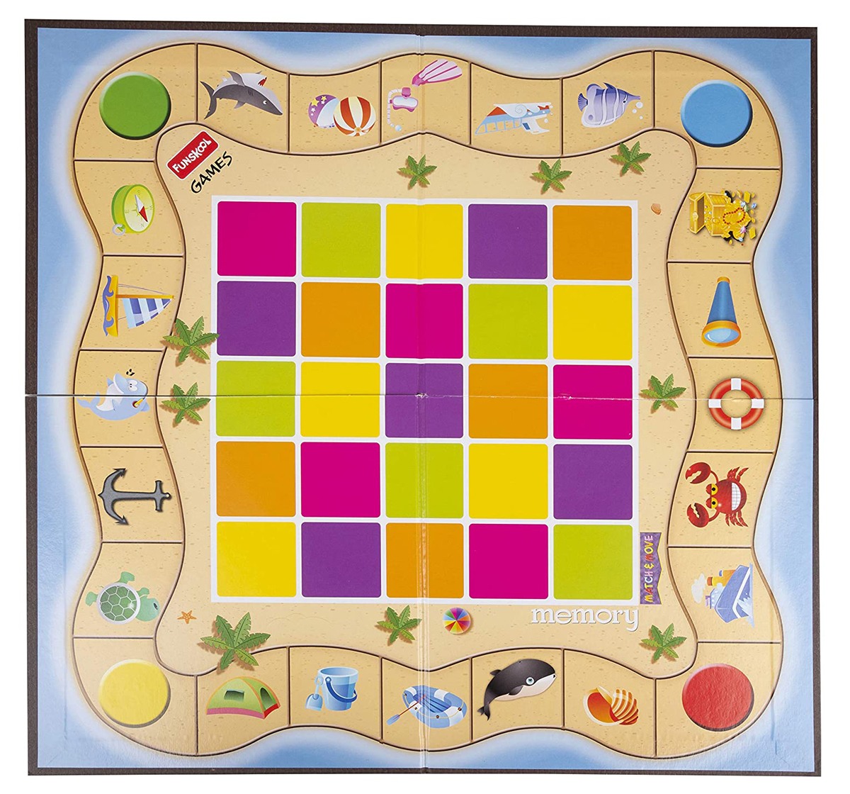 Funskool Memory Match And Move, Multicolor, 4Y+