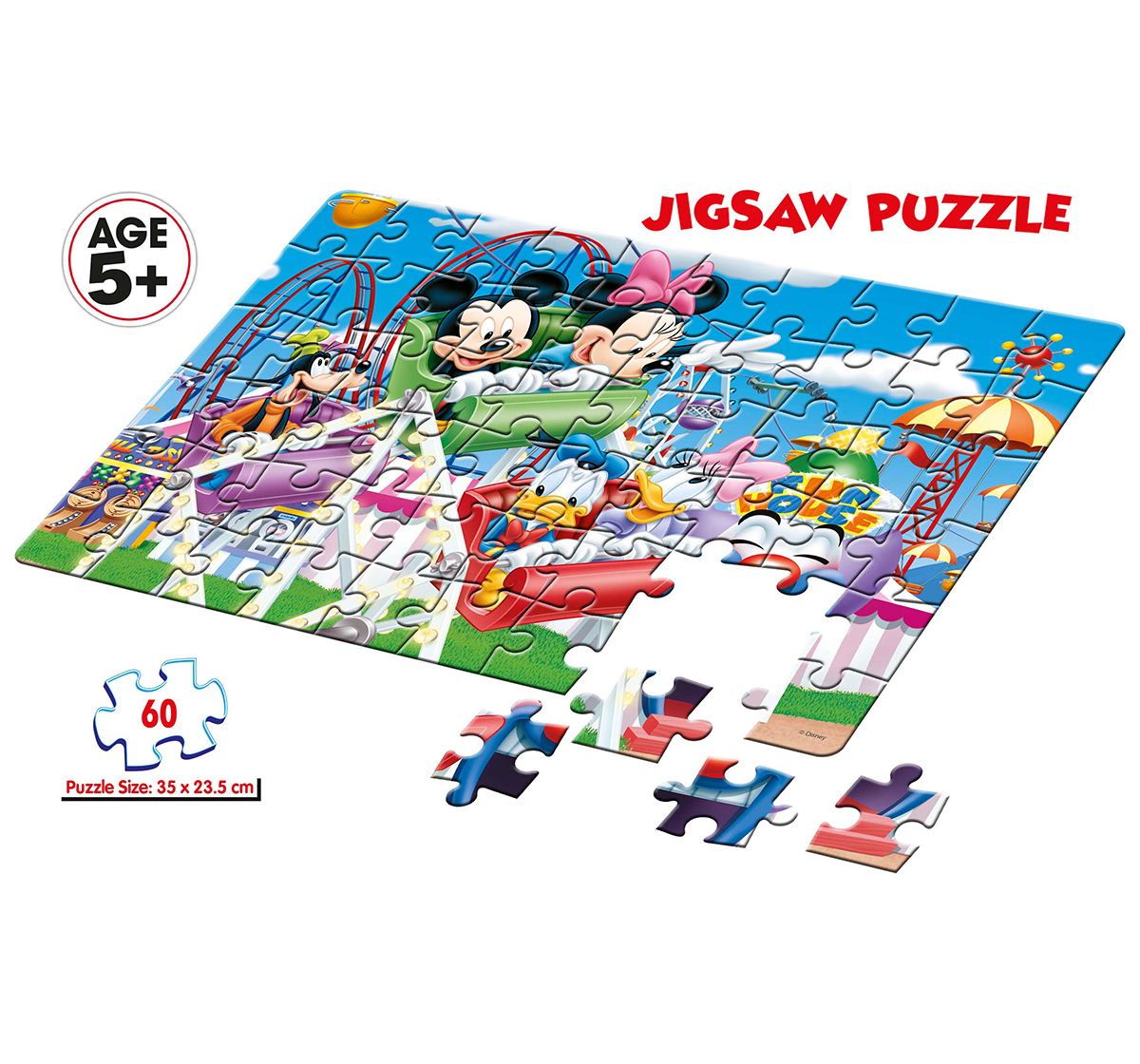 Disney  Frank Mickey Mouse On Joy Ride Puzzle  for Kids age 5Y+