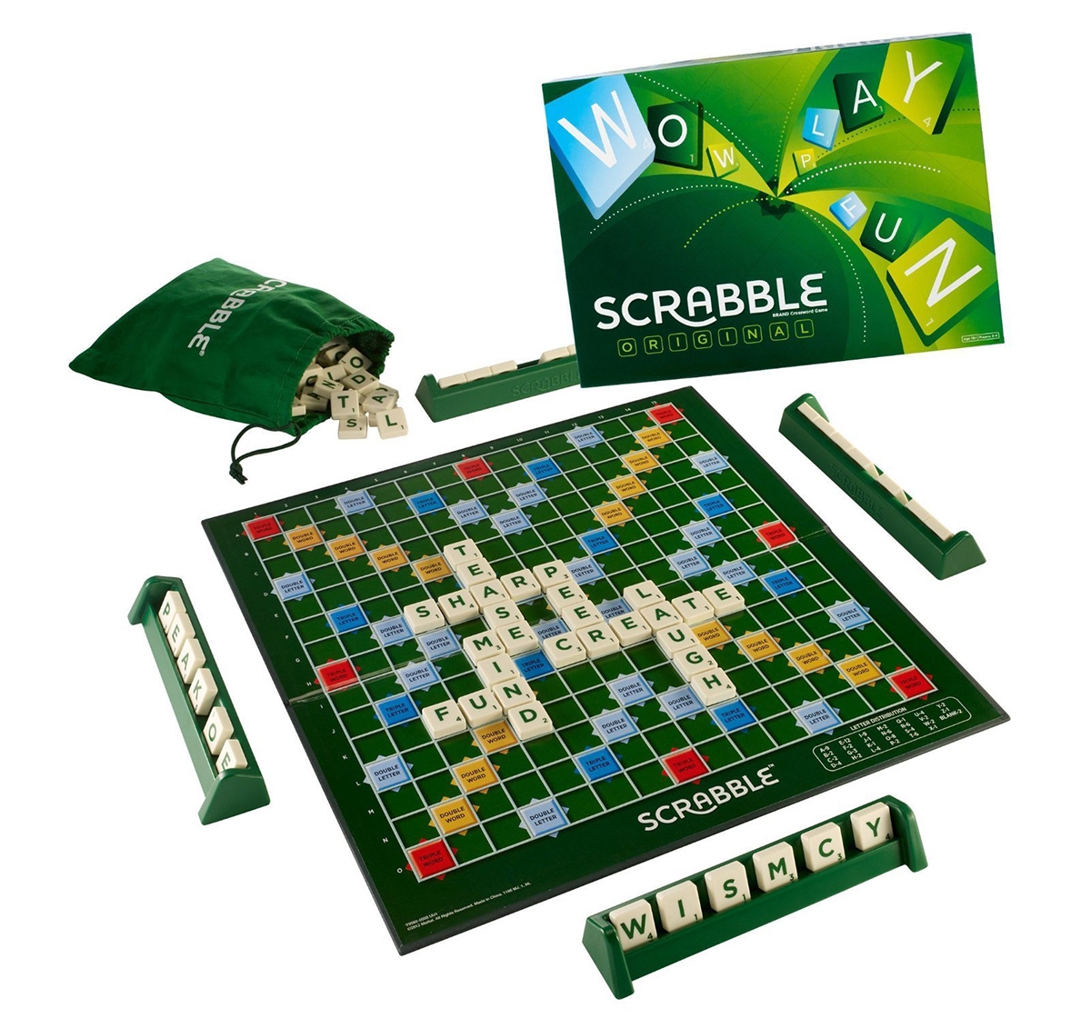 Mattel | Mattel Scrabble Board Game, Multi Color Board Games for Kids age 10Y+ 0